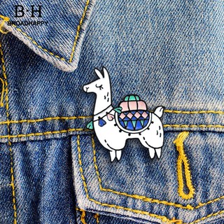 【COD】Alpaca brooch pin Denim Jacket Decor