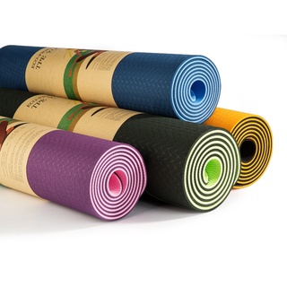 eQkS Tpe Yoga Mat Environmental Protection Widening Thickening Fitness Mat Tpe Yoga Mat Free Shippin