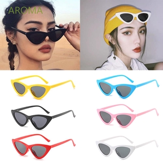 AROMA Fashion Sunglasses Retro Colorful Eyewear Cat Eye Sunglasses Women Sexy Anti-Reflective Triangle Vintage Anti-UV/Multicolor