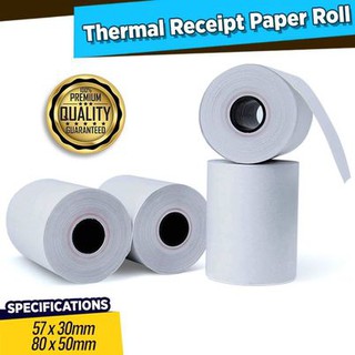 ( 57x30mm / 80x50mm ) Thermal Receipt Paper Roll for Receipt Printers/POS Systems and Cash Registers