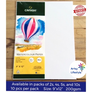 Canson Watercolor Paper Min 2 packs of 10sheet pack