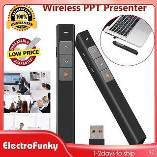 ❅2.4G Wireless PowerPoint Clicker Laser Pointer Remote Control PPT Presenter Pen N26C
