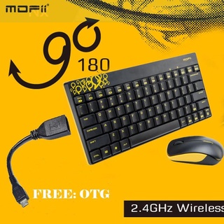 【Local Ship】 MOFII Go 180 2.4HZ Wireless Keyboard and Mouse Free Micro Usb OTG Cable For mobile and