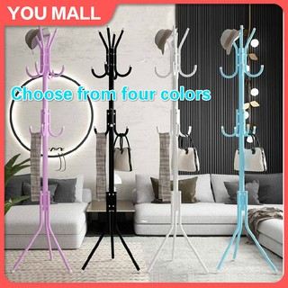 Coat Rack Hanging Pole Rack Stainless Clothes Hanger Coat Stand #YM