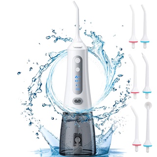 Oral Irrigator USB Rechargeable Water Flosser Portable Dental Water Jet 300ML Water Tank Waterproof