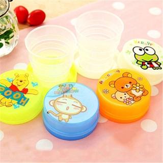Children's cartoon folding cups travel compression cups (1)