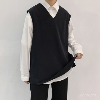 【ins】✿Suit Vest Korean Version Fashion Men s Handsome Vest Design Sense Matching Essential Handsome