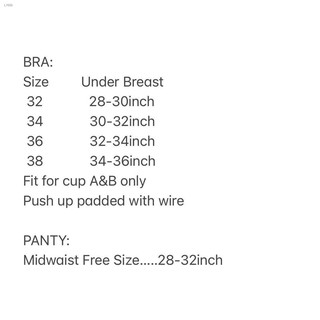 △✲❡YUME NEW ARRIVAL SEXY LACE BRA+PANTY SET LADIES BEST SELLER PUSH UP PADDED WITH WIRE #YBPS31