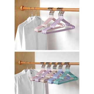 10PCS Stainless Steel Hanger with rubberized anti slip.