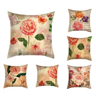 Flowers cushion cover.40x40,45x45,50x50,60x60.Square Lumbar pillowcase,Sofa Throw cushion Pillow cover