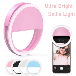 Universal Selfie Lamp Mobile Phone Lens Portable Flash Ring LEDS Camera Luminous Ring Clip Light For
