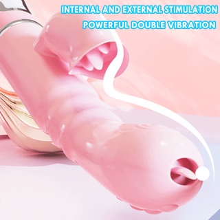 Rabbit Tongue Heating G spot Dildo Massage Vibrator Female Masturbation Sex Toys for women Vagina