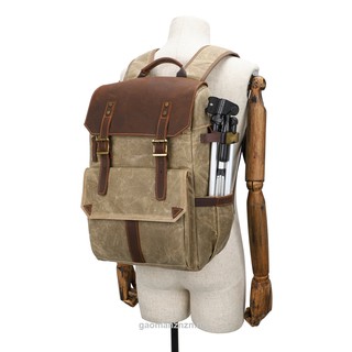 Waterproof Batik Canvas Camera Photo Bag Large Capacity Outdoor Photography Backpack Digital Padded Slr Bag With Tripod Holder (6)