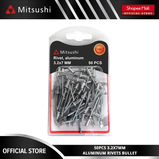 Mitsushi 50pcs 3.2x7mm Aluminum Rivets Bullet