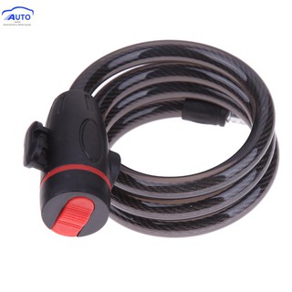 ☺Cable ☺Universal Anti-Theft Steel Coil Cable Motorcycle Lock Bicycle Lock with Key AET7 (4)
