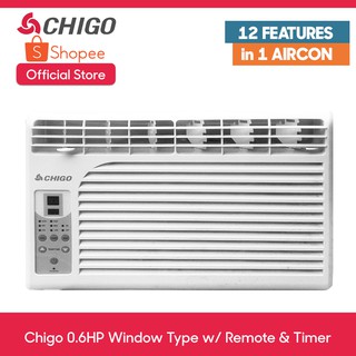 CHIGO 0.6HP Remote Controlled Window Type Air Conditioner 12 Features with Healthy Filters 0.6 HP (2)