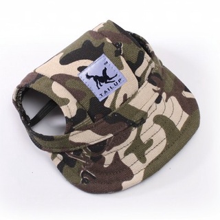 ◈Dog Hat With Ear Holes Summer Canvas Baseball Cap For Small Pet Dog Outdoor Accessories Hiking Pet (6)