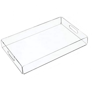 Home Appliances✌❂﹍Clear Serving Tray, Acrylic Decorative Serving Trays with Handles for Kitchen Dini