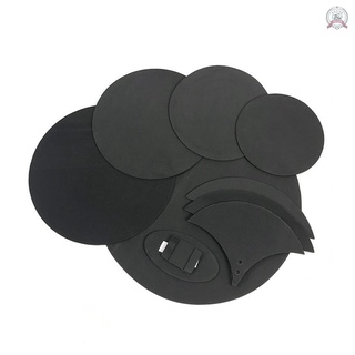 8-Piece Drum Set Silencer Practice Mute Pads Mutes for 5 Drums & 3 Cymbals