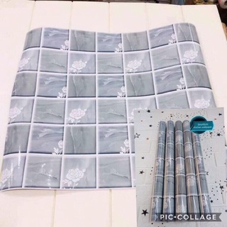 Aluminium Foil❒◈▨Kitchen Bathroom Self-adhesive Wall paper Waterproof Foil Stickers Anti-oil Wrap (5)