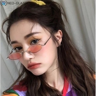 [H&W]Korean Style Metal Small Frame Sunglasses Retro Oval Frame Sunglasses