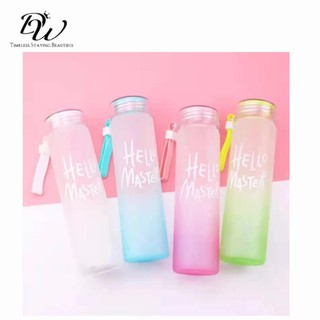 DW Hello Master Portable Frosted Glass Gradient Bottle Cup 400ml