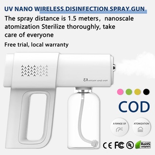 UV Nano Atomization K5 Wireless Nano Atomizer Disinfection spray Gun Sanitizer machine USB Charging