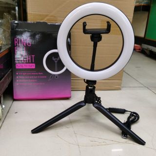 20CM X 20CM selfie LED ring light with mini plastic tripod with/without phone holder
