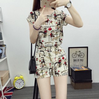 Korean House New fashion two-piece women's summer wear new temperament show thin casual shorts suit