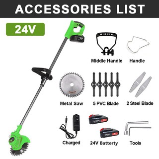【ReadyStock inPH】24V 36V 48V Electric Lawn Mower Grass Trimmer Cordless electric lawn mower portable