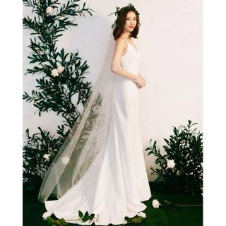 Satin Wedding Dress White simple bride wedding dress outdoor fashion wedding dress