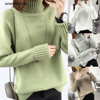 [onemetertn] Women Warm Turtleneck Sweater Jumper Women Sweaters Pullovers Knitted Sweater [onemetertn]