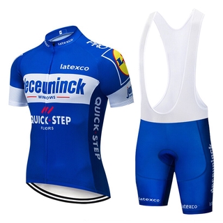 New Blue Quickstep Cycling team jersey 20D bike shorts set Quick Dry Bicycle clothing mens summer pro cycling Maillot wear