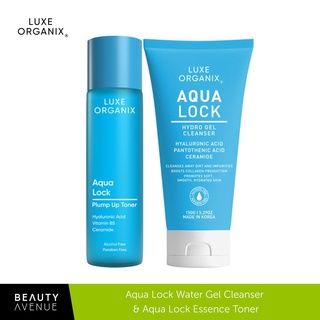 Luxe Organix Aqua Lock Water Gel Cleanser & Luxe Organix Aqua Lock Essence Toner Bundle