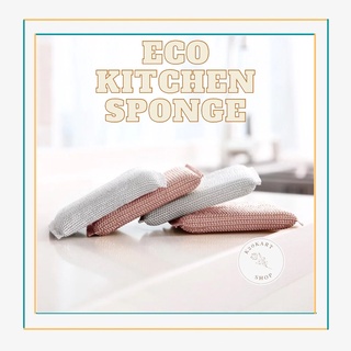 Kitchen Sponge Scouring Pad ECO Friendly - Biodegradable 4PCS