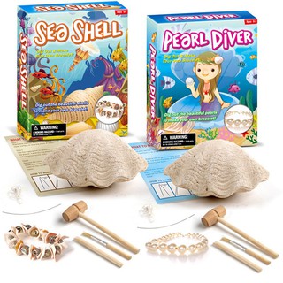 Pearl Diver Dig Kit Excavation Stem Toys, Dig Up Pearls and Create a Bracelet, Excavation Toy for Kids
