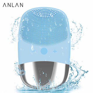 ANLAN Silicone Electric Facial Cleansing Brush Sonic Face Massager Cleansing Brush