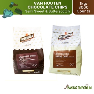 Xsential - Van Houten Chocolate Chips Semi Sweet/ Butterscotch 1 Kilo 8000 Counts (1)
