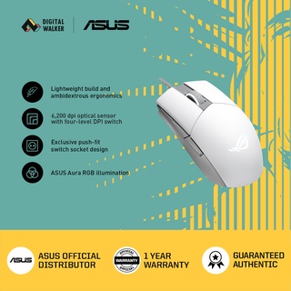 Asus ROG Strix Impact II Moonlight Gaming Mouse - White
