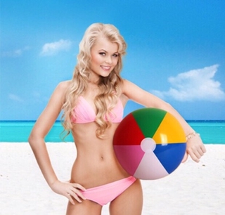 Beach ball inflatable toy Colored PVC inflatable ball