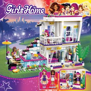 760pcs Girl House Building Blocks Singer Livi's Villa Compatible with Lego Bricks Kids Educational Toys Gifts