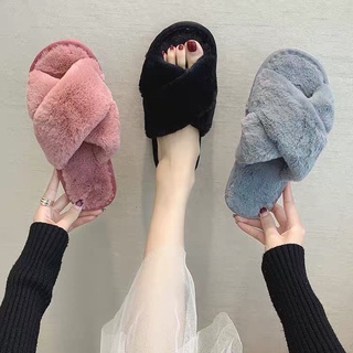 Rabbit fur Japanese fashion plush slipper indoor slippers