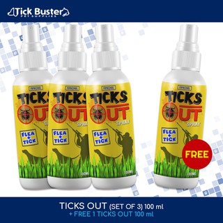 spray bottle⊙✥TICKS OUT anti tick (garapata) and fleas (pulgas) spray 100ml set of 3 with free 1 bot
