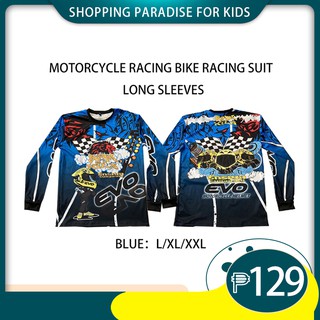 High quality and flexible evo Mens Racing Bike Ride Motorcycle Tshirt Long Sleeve Jersey