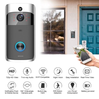 Smart Doorbell Wireless WiFi Video IR Visual Camera Record Security System Bell
