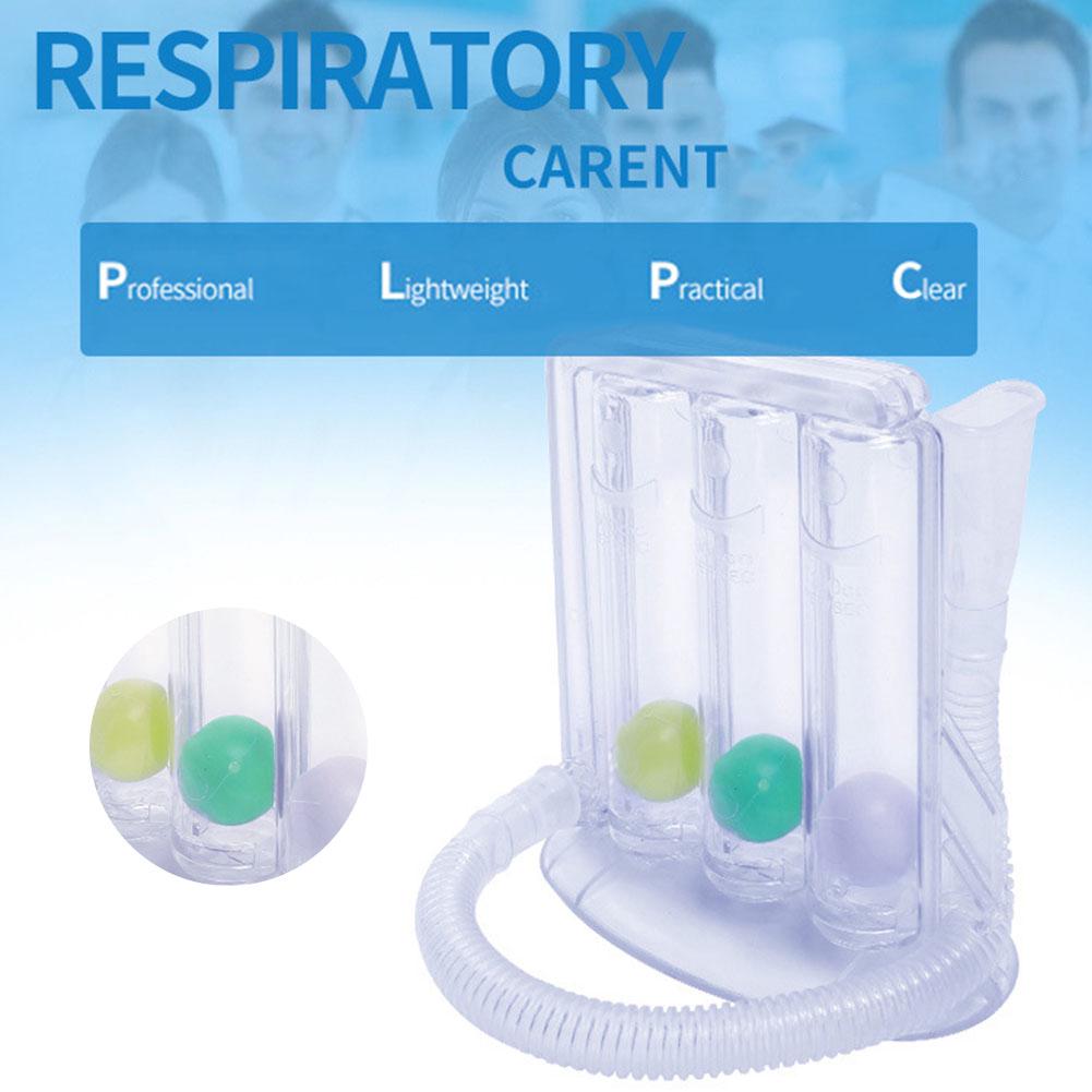 Lung Three Ball Spirometer Training Trainer Respiratory Incentive Breathing Exerciser Rehabilitation