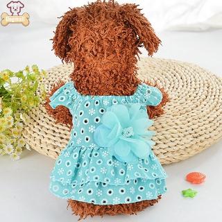 1PC Cute Summer Pet Cotton Flower Skirt Dog Dress Dogmall