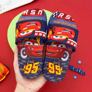 KASAI New kids Boy animation car Mcqueen cute fashion Slippers (2)