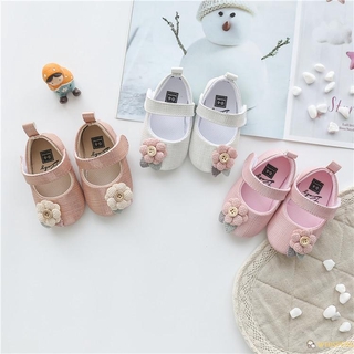 WHISPERS-Baby Girl Princess Shoes, Soft Sole Cute Button Flower Mary Jane Flats Non-Slip Shoes
