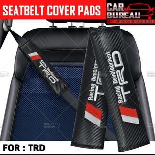 TRD 2pcs/set Carbon fiber Seat belt Shoulder Pads covers | Seatbelt Cover Pads [SBC]